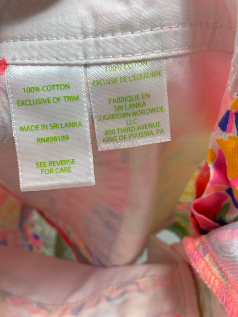 LILLY PULITZER Size 8 Neon Pink Orange/Multi Floral Ladies Shorts