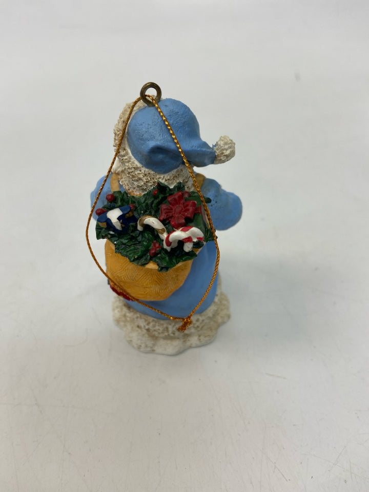 Blue White UNC Ornaments