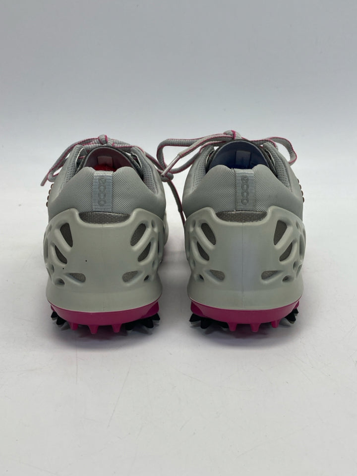 Ecco  Size 39 Gray Fuchsia Lace-up Golf Shoes