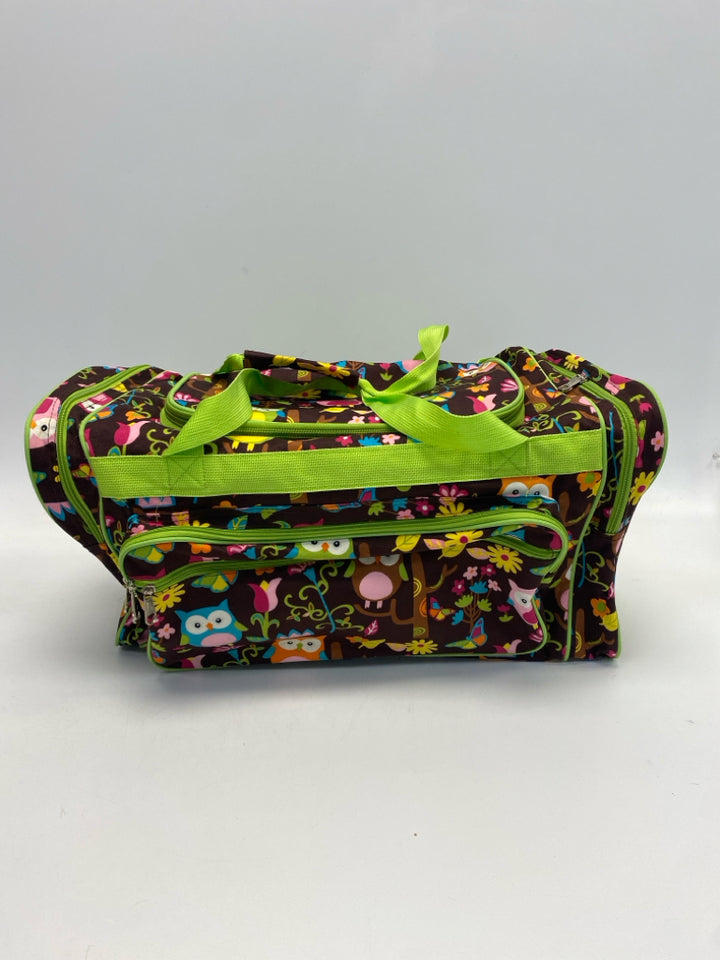 Brown Pink/Multi Owl Kids Luggage