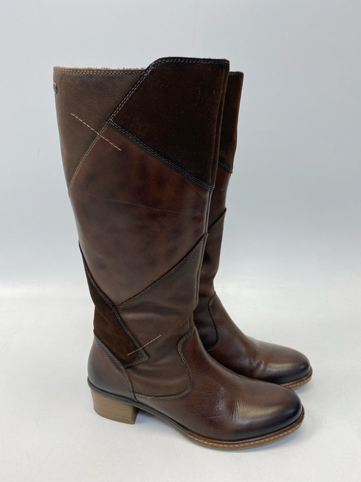 NWOT Pikolinos EU Shoe Size 39 US Shoe Size Brown Patchwork Boots