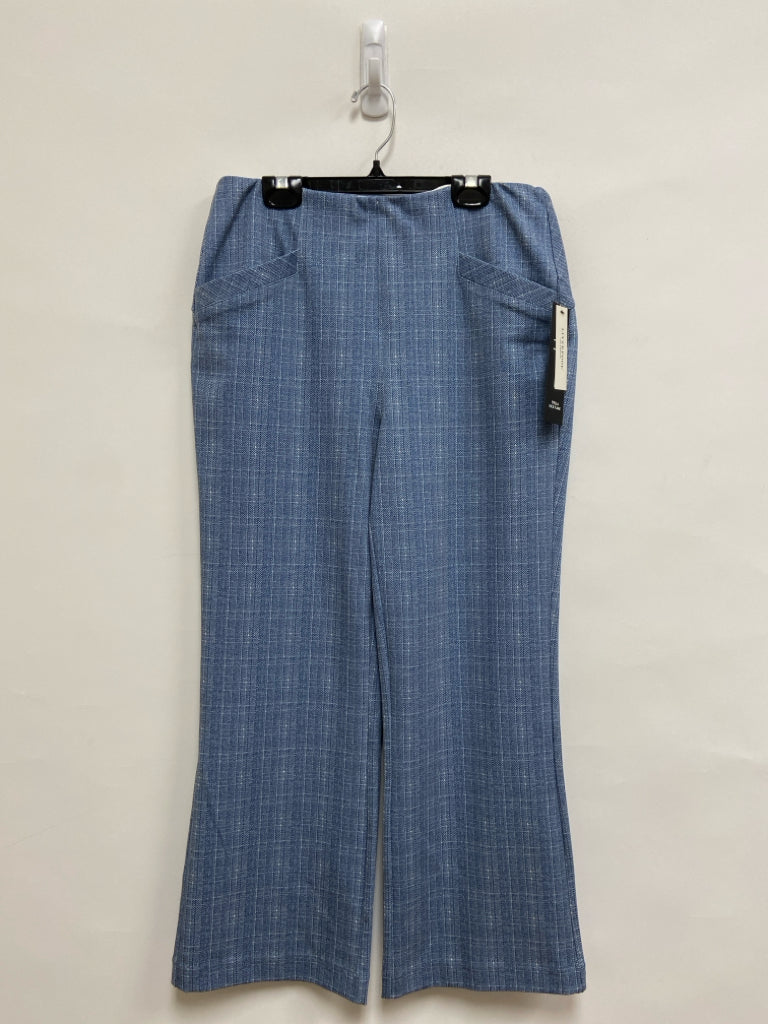 NWT Liverpool Size 8 Blue/White Plaid Pull-on Ladies Pants