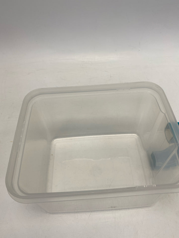 Turquoise Clear Storage Container