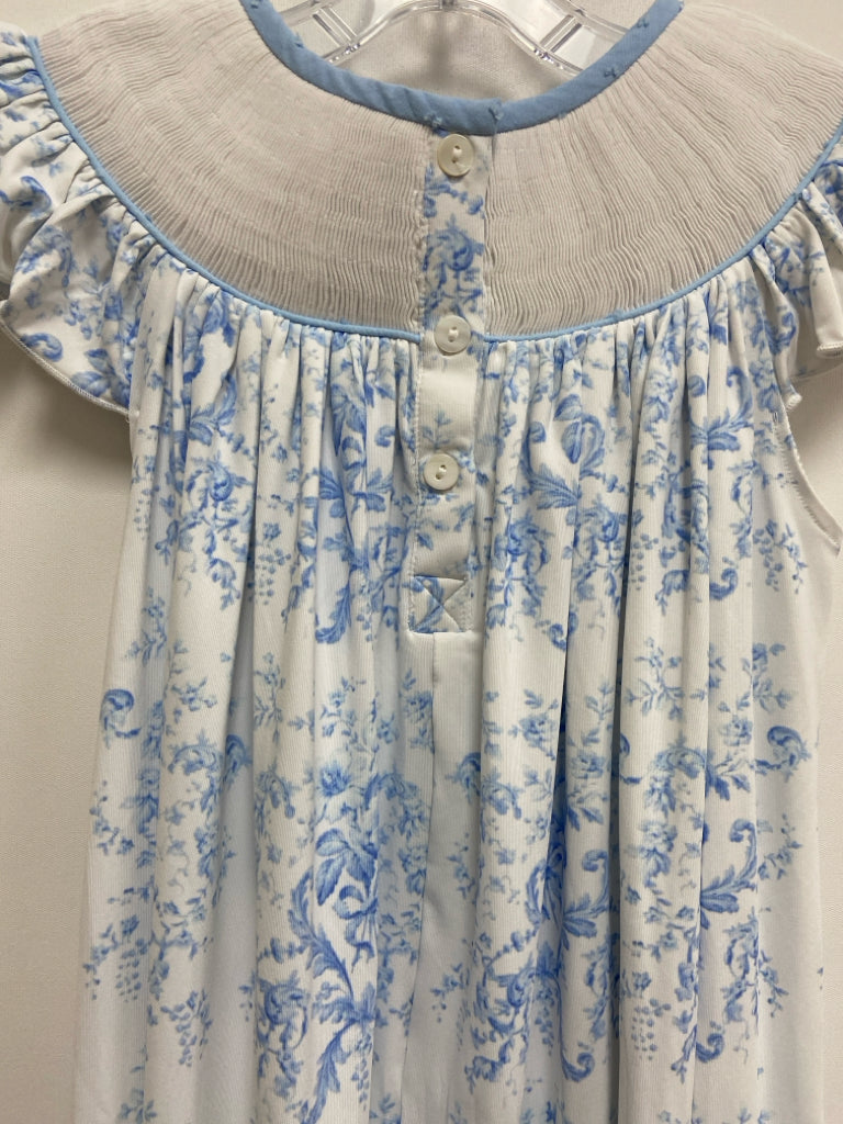 NWT SIZE 5 White Powder Blue Floral Girl&