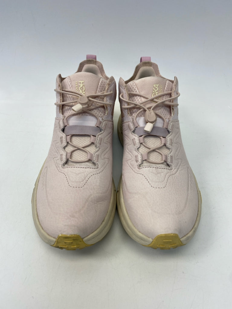 Hoka  Size 9 Pale Pink Lace-up Sneakers