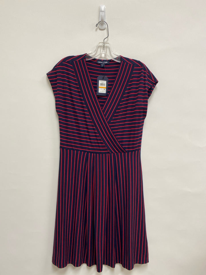 NWT Nautica Size S Red/Navy Striped Ladies Dress