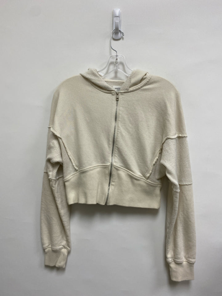 American Eagle Size S Cream Hooded Zip Down Ladies Jacket