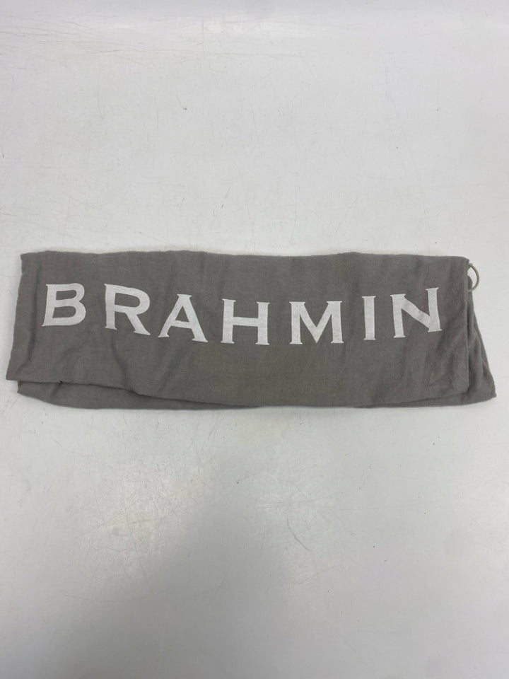 Brahmin Brown Embossed Leather Handbag