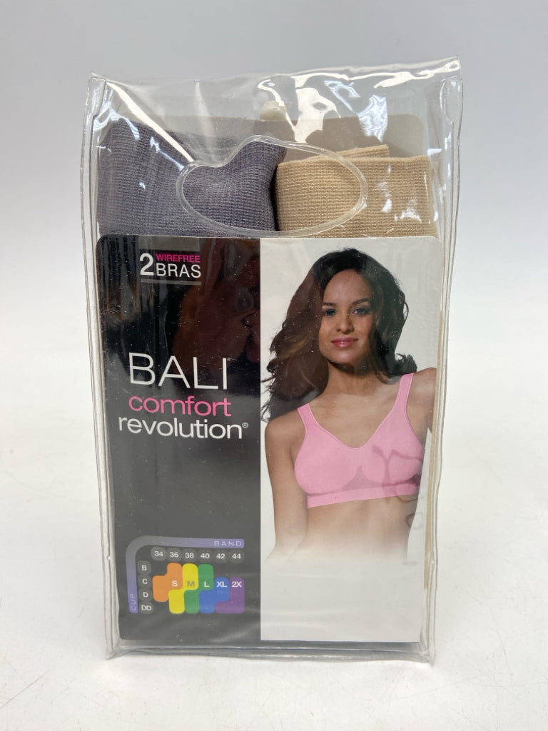 NEW/PKG BALI Size 2X Gray Tan Ladies Bra