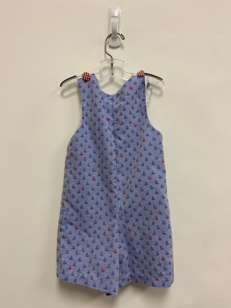 SIZE 6-12M Blue Navy/Red Boats Sleeveless Boy&