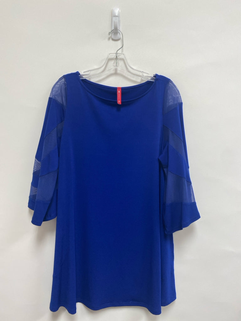 IC By Connie K Size L Royal Blue Bell Sleeves Ladies Dress