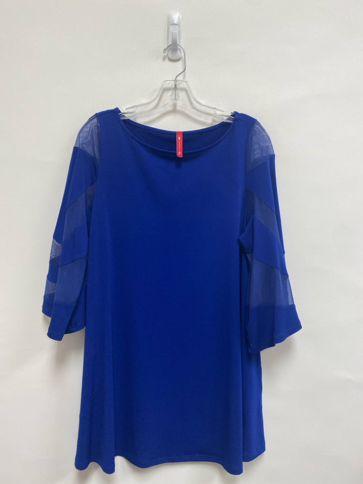 IC By Connie K Size L Royal Blue Bell Sleeves Ladies Dress