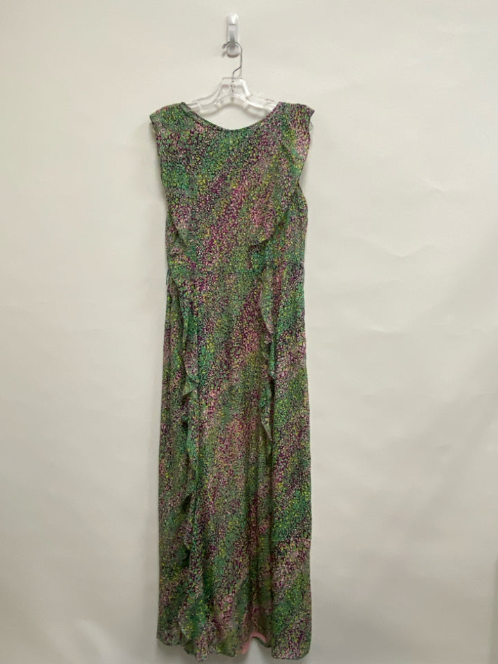 BCBG Size S Green Purple Mosaic Sleeveless Ladies Dress