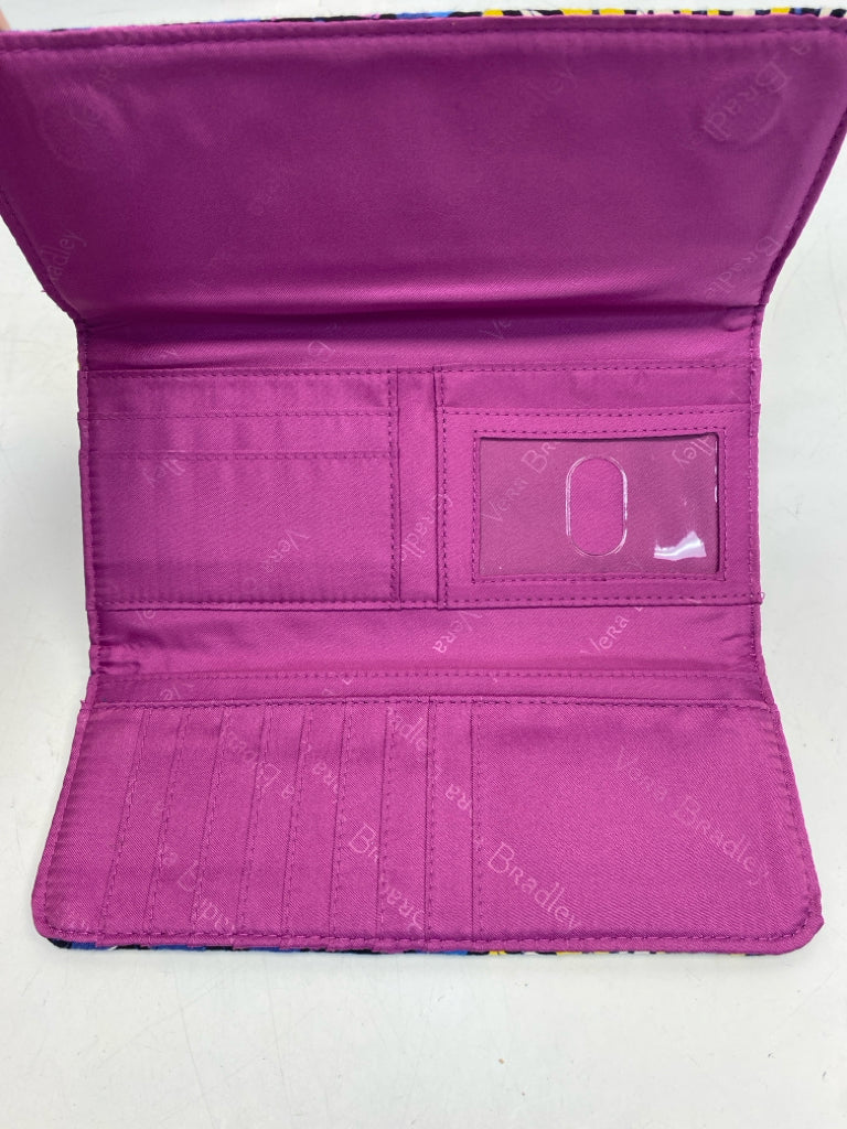 Vera Bradley Blue Purple/Cream Flower(s) Wallet
