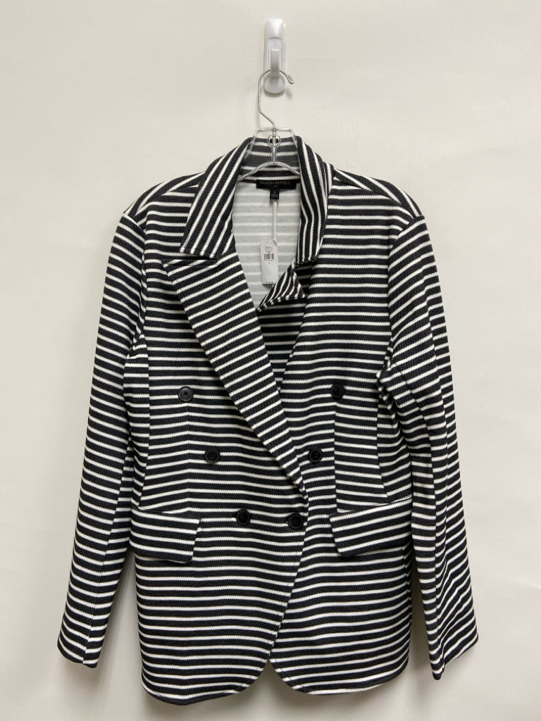 NWT Banana Republic Size L Black/White Stripes Ladies Jacket