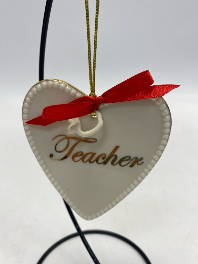 Lenox Cream Gold Hearts Ornaments