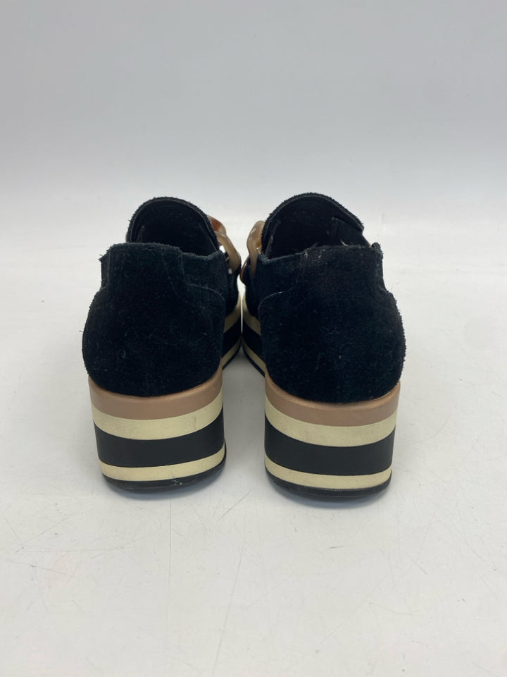 Dolce Vita  Size 8 Black Brown/Crm Chain(s) Paper Flats