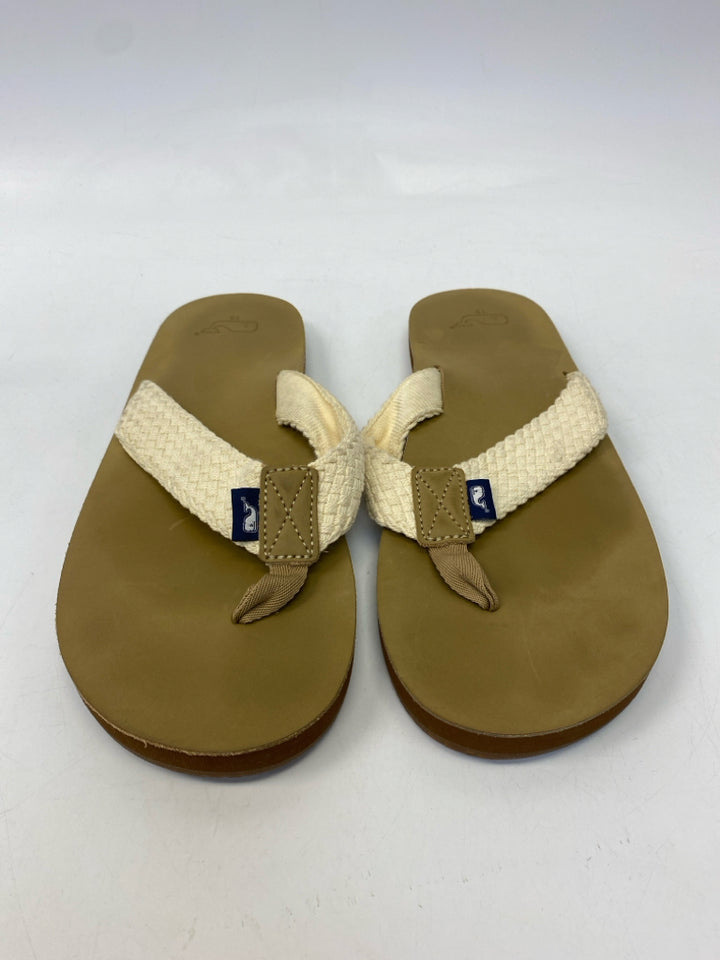 Vineyard Vines Size 13 Cream/Brown Men&