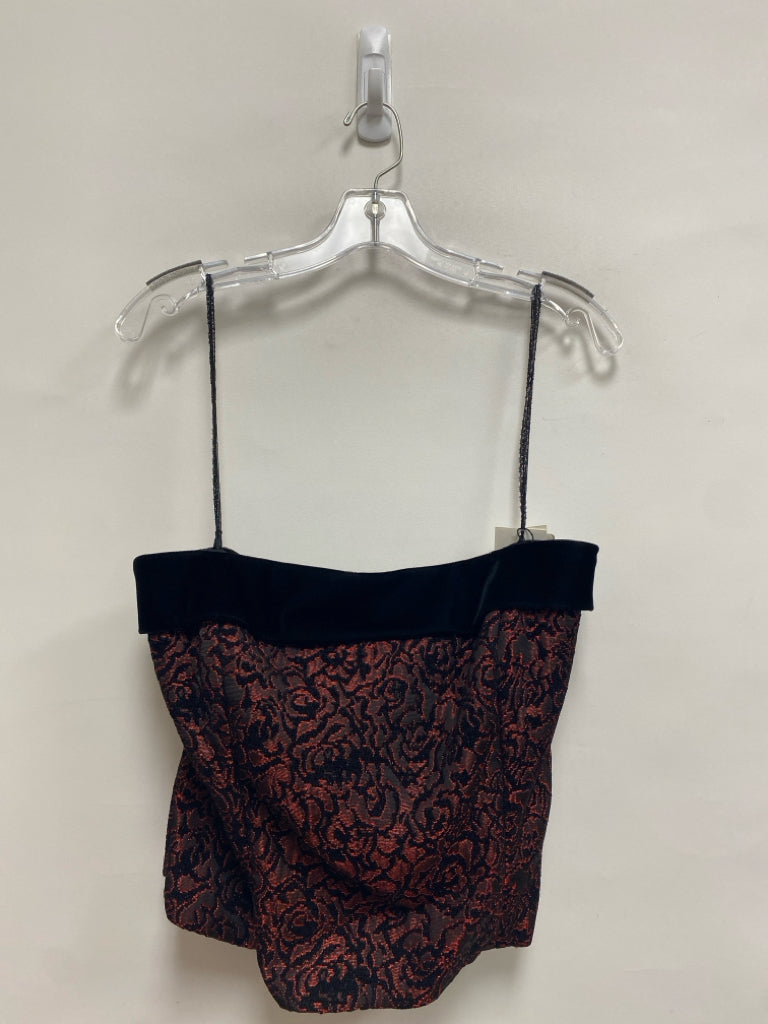NWT Size 16 Black Red Flowers Sleeveless Plus Size Top