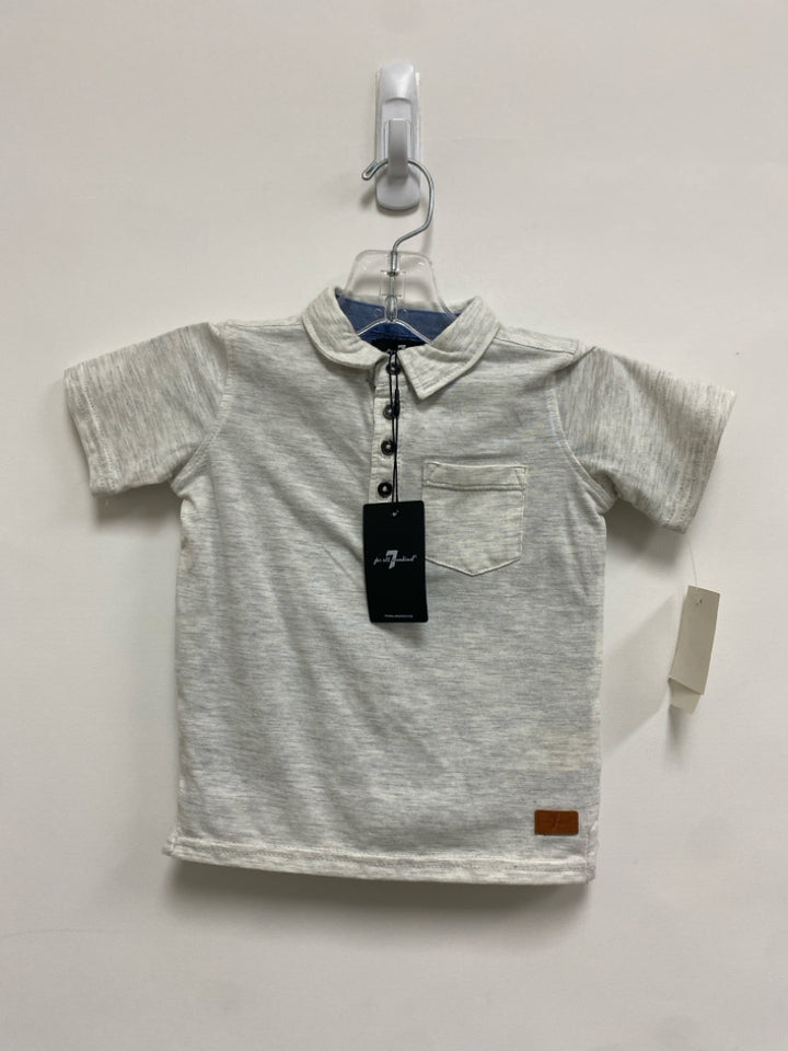 NWT 7/Mankind SIZE 2T Cream Denim Polo Boy&