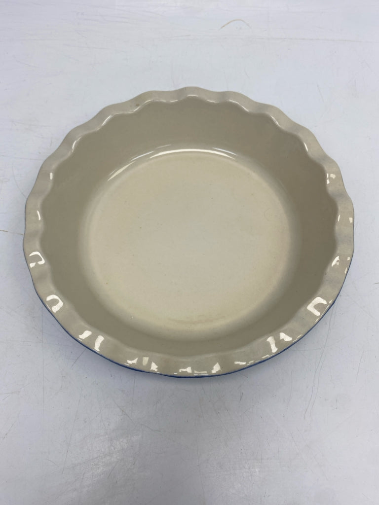 Blue Cream Pie Plate