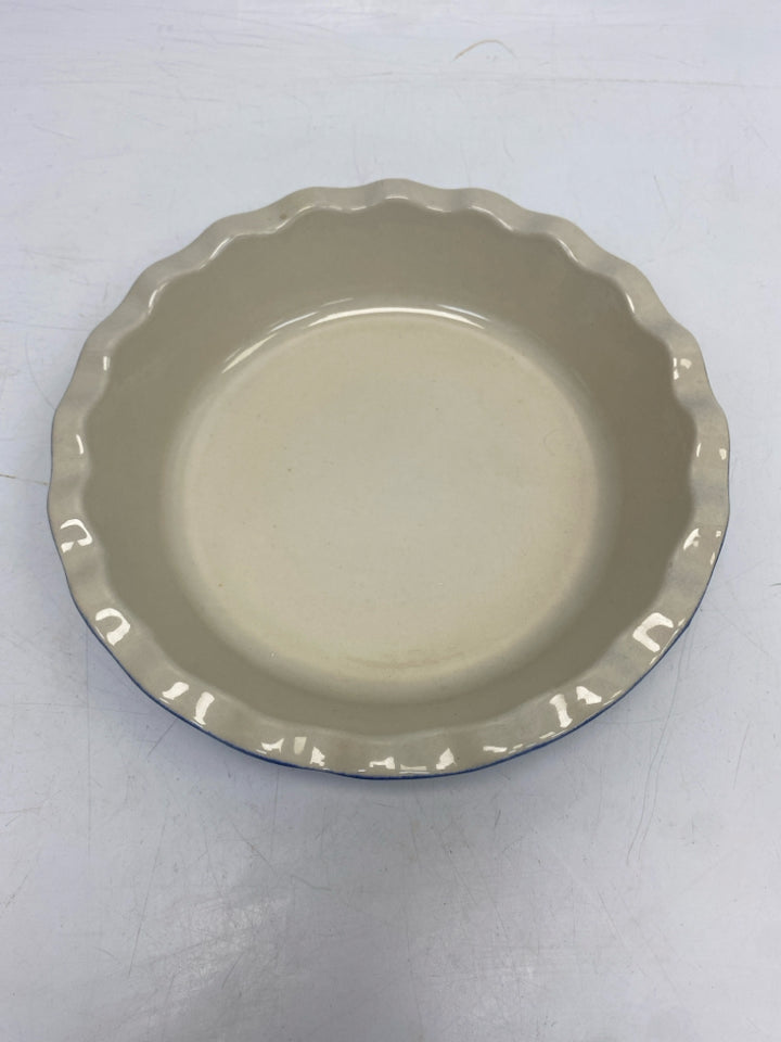 Blue Cream Pie Plate