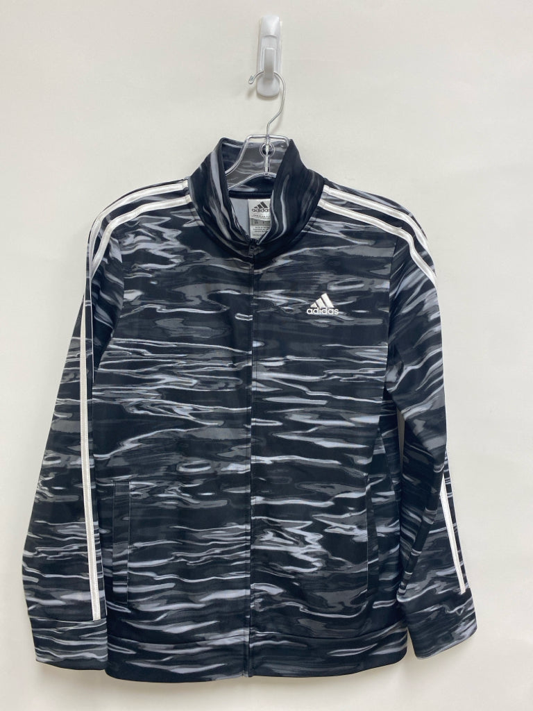 Adidas SIZE 14/16 Black/Gray Waves Zip Down Boy&