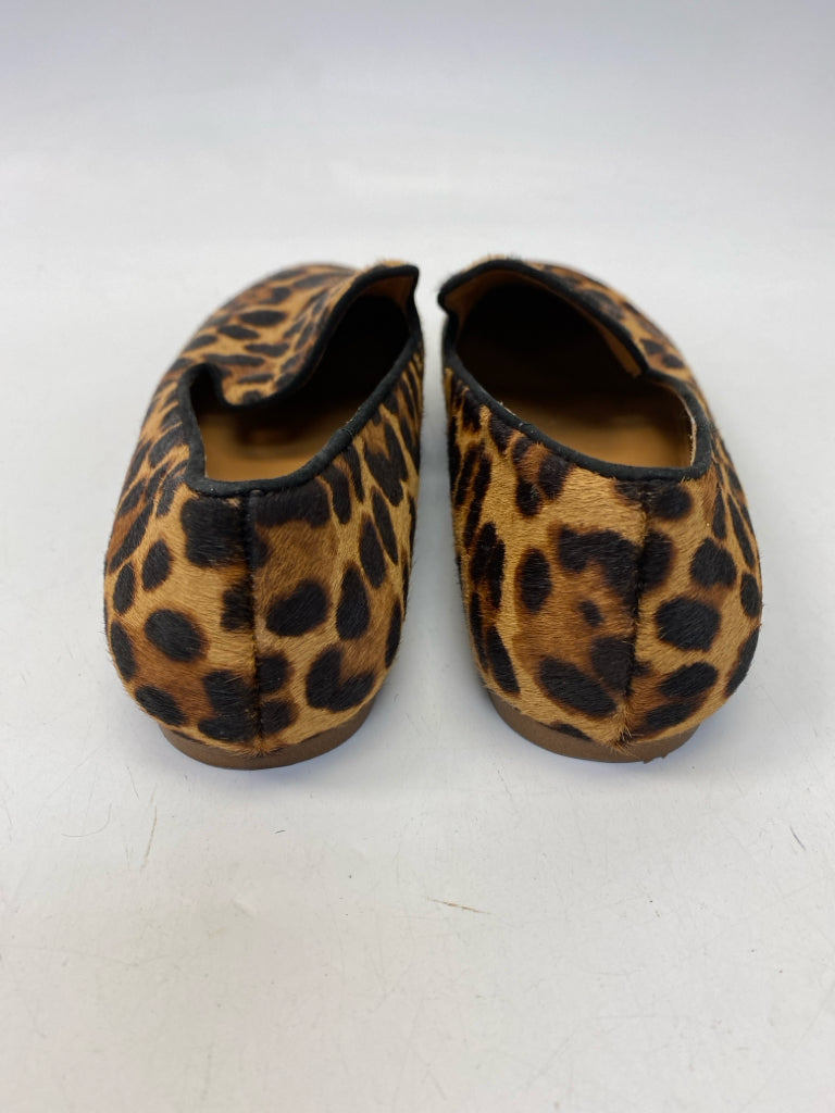 J Crew US Shoe Size 8.5 Brown Animal Print Flats