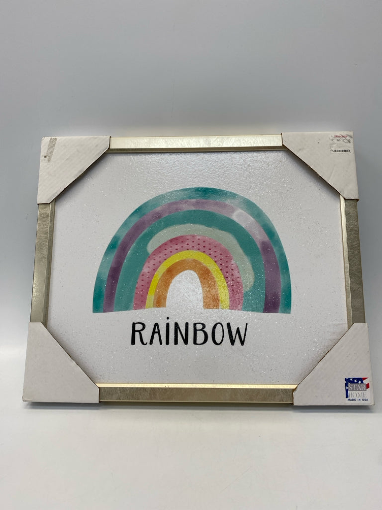 White Multi Color Kids Framed Art