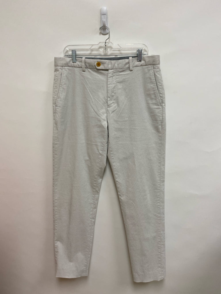 Brooks Brothers Size 34 Cream Corduroy Men&