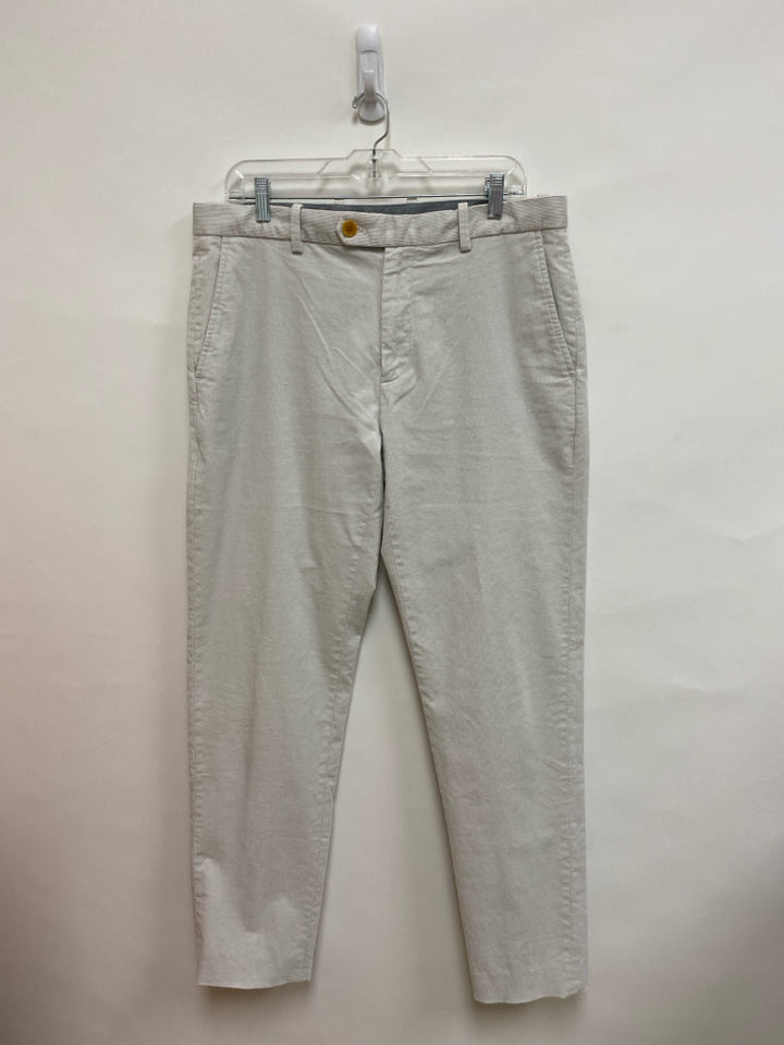 Brooks Brothers Size 34 Cream Corduroy Men&