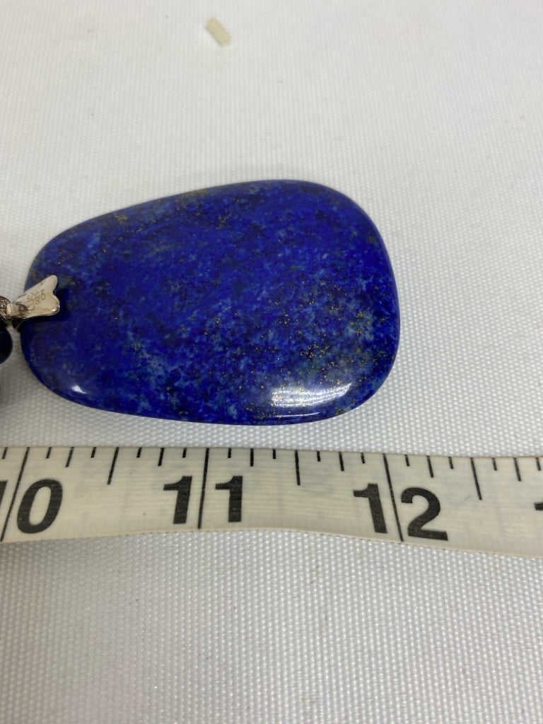 Royal Blue Silver Stones Necklace