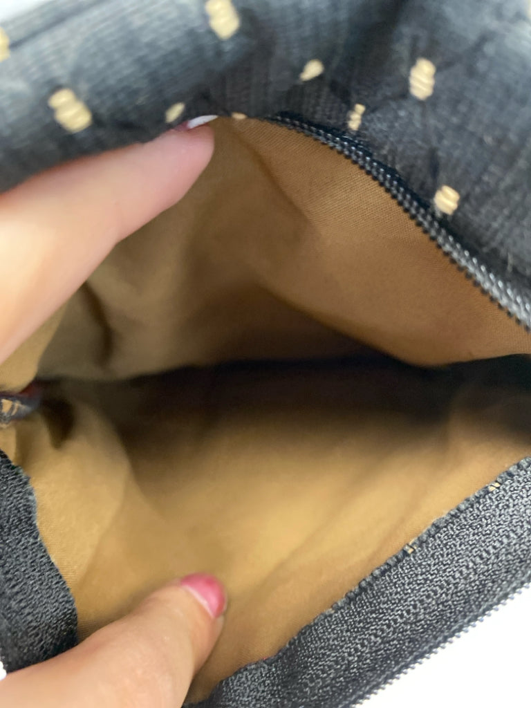 Tan Black Fabric Handbag