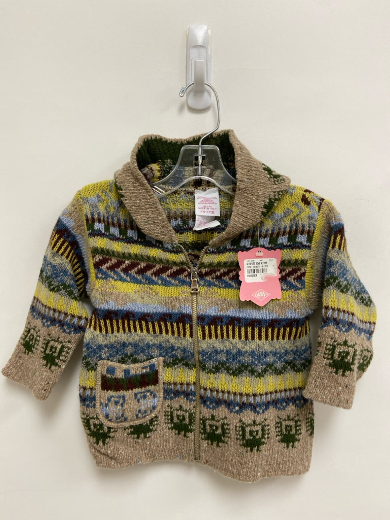 NWT SIZE 12M Beige/Blue Yellow/Blue Southwestern Zip Down Boy&