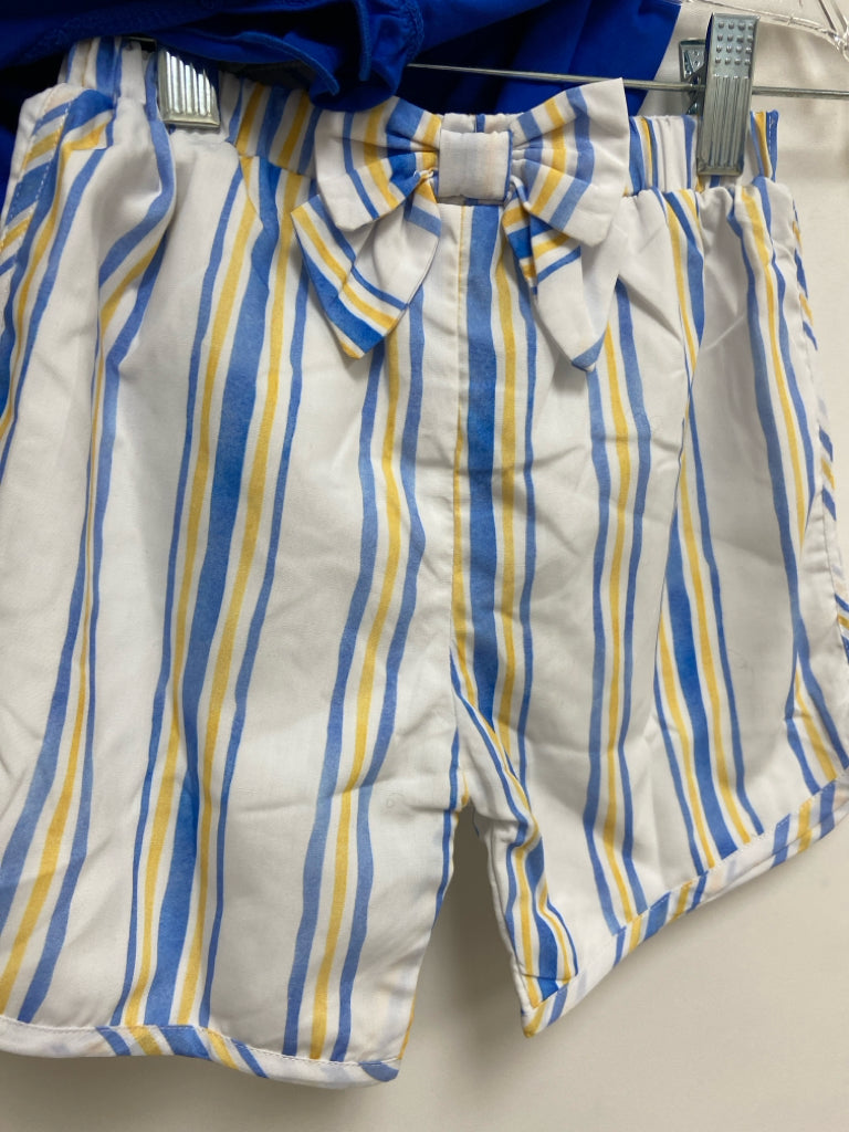NWT busy bees SIZE 6 Royal Blue White/Yellow Ruffles Girl&