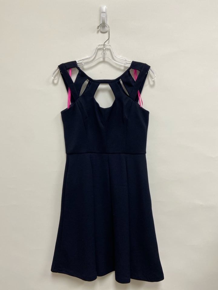 Betsey Johnson Size 4 Navy Keyhole Sleeveless Ladies Dress