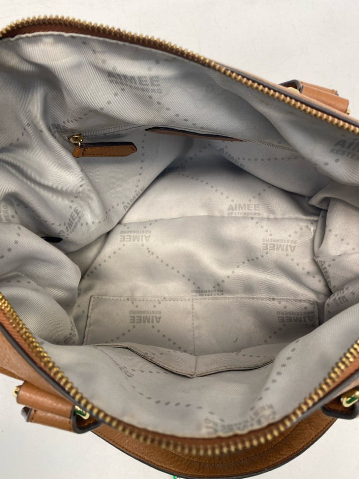 Aimee Kestenberg Brown Black Snakeprint Handbag