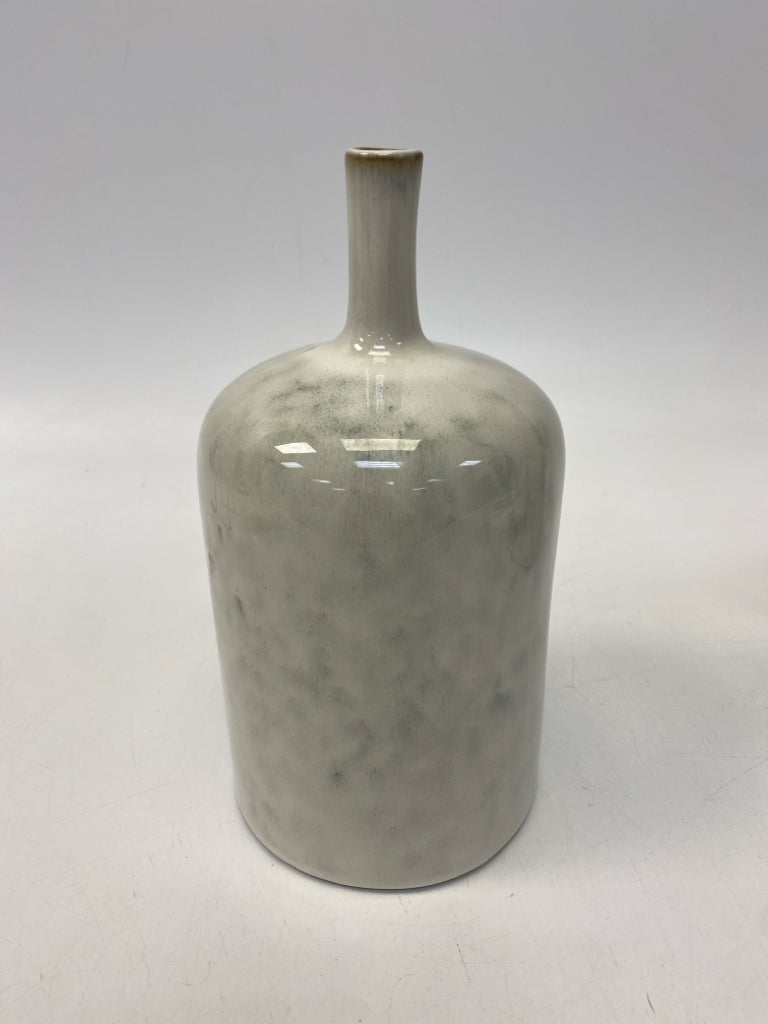 White Mottled Ceramic Vase