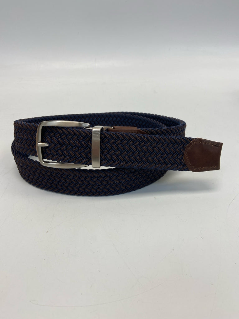 Tommy Bahama Size 38 Navy Dark Brown Braided Men&