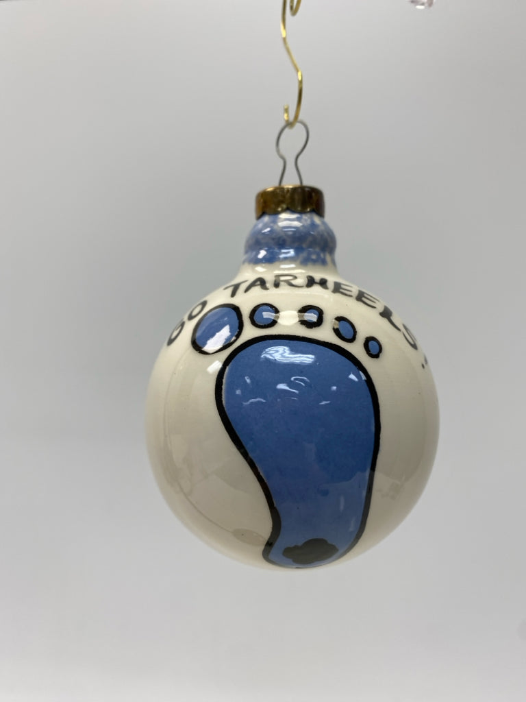 White Blue UNC Ornaments