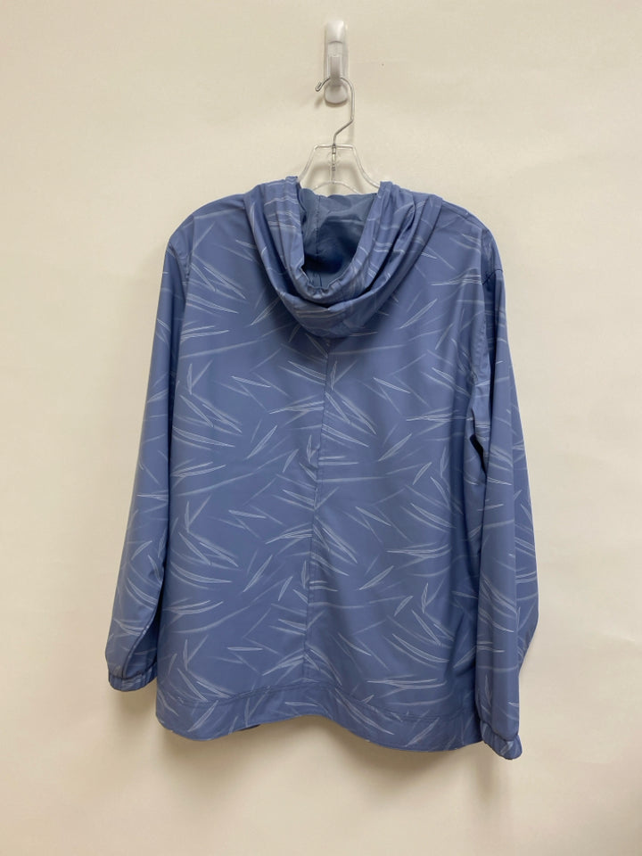 Weatherproof Vintage Size XL Blue White Print Zip Down Ladies Jacket