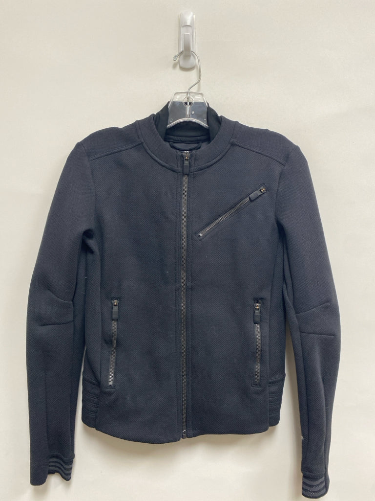 Adidas Size XS Black Texture Zip Down Athletic Jacket