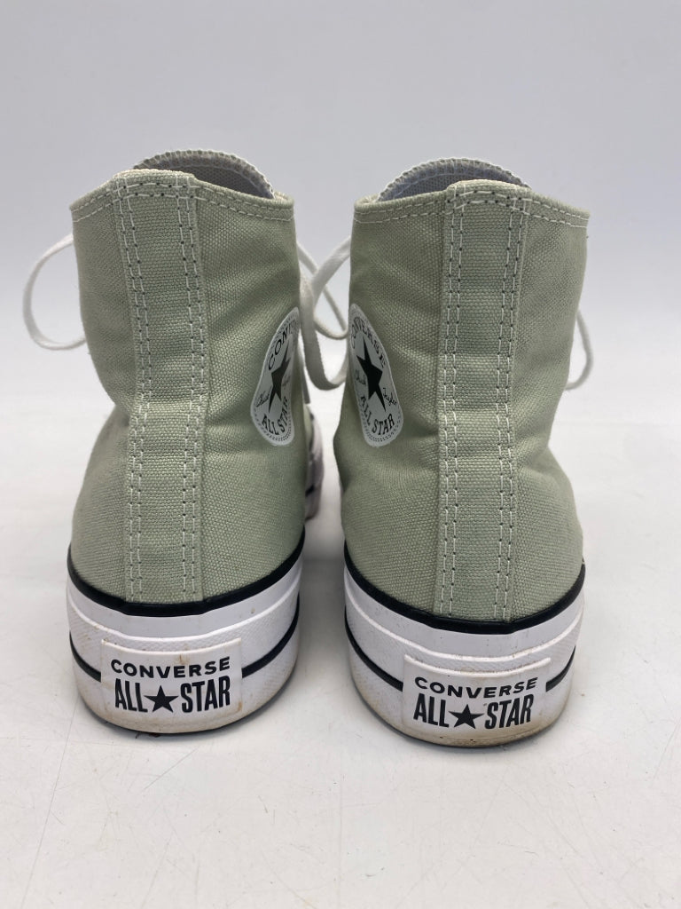 Converse US Shoe Size 8.5 Mint Green Lace-up Sneakers