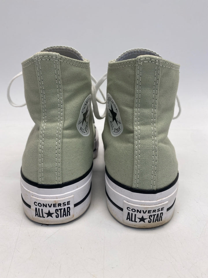 Converse US Shoe Size 8.5 Mint Green Lace-up Sneakers