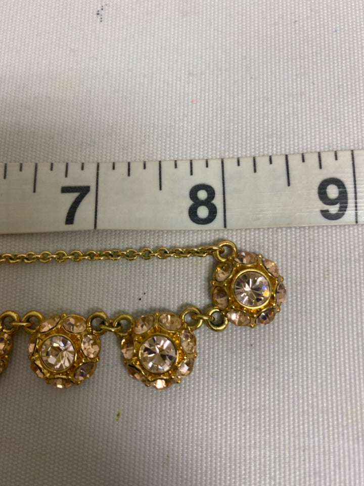 Kate Spade Gold Color Clear Shapes Necklace