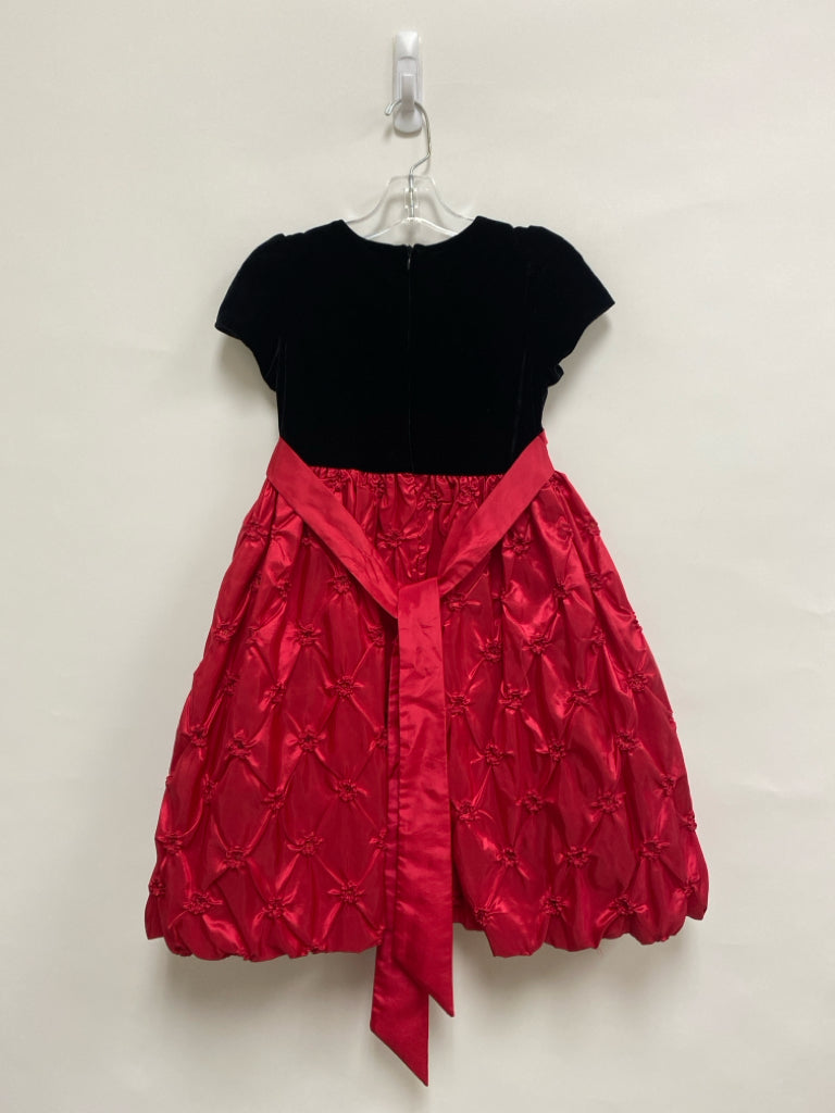American Princess SIZE 8 Black Red Rosette Girl&