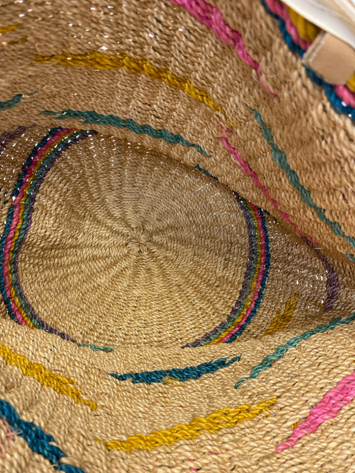 Natural Multi-Color Dot(s) Straw Handbag