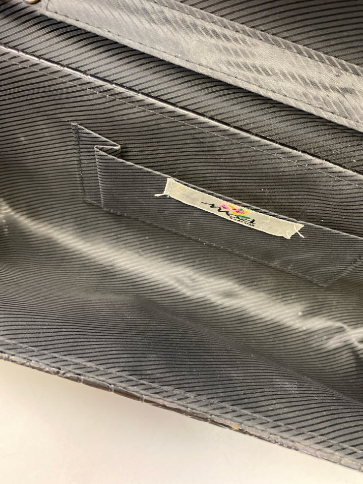 Black Embossed Handbag