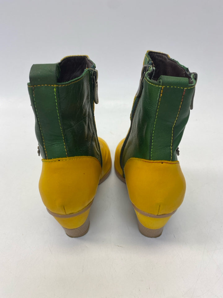 US Shoe Size 38 Yellow Green Boots