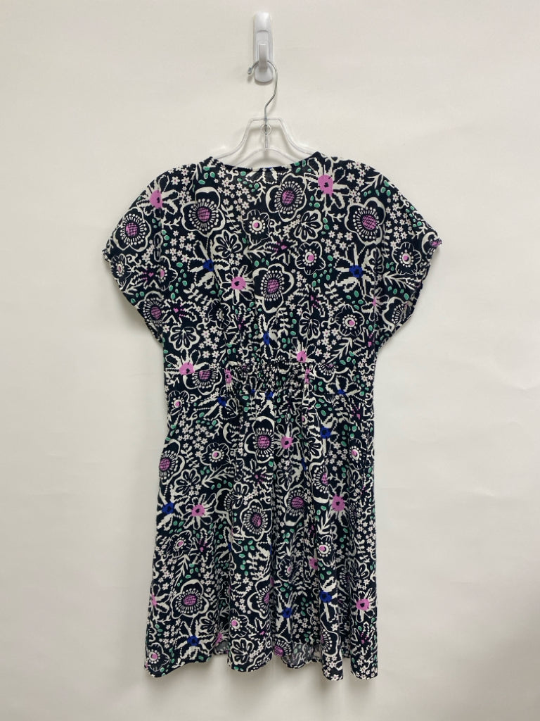 Marine Layer Size L Black/White Pink/Green Shapes V Neck Ladies Dress